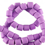 Polymeer tube kralen 6mm - Purple
